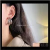 Hie Earrings Jewelry Drop Delivery 2021 Korean East Gate Pure Sier Fashion Temperament Net Red Hoop JFWPD