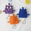 Cute Owl Unisex Pull Type Key Bag Hand Knitting Key Wallets Housekeepers Car Key Case New Knit Keychain Pouch