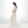 Sexy Maternity Dresses For Po Shoot Chiffon Pregnancy Dress Pography Prop Maxi Gown Pregnant Women Clothes D30 210922