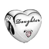 NEW 925 Sterling Silver Fit Pandora Charms Bracelets Love Heart Daughter Friend Mouse Lock Crown Bow Charm for European Women Wedd1579142