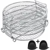 Plats de cuisson Casseroles Accessoires de friteuse Grille à 5 niveaux pour Ninja Foodi Support de déshydratation Support de fruits secs Support en acier inoxydable Accessoires WH0315