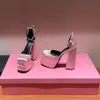 Medusa Aevitas Pink Juno Crystal-Embellished satin platform Pumps shoes high Heels sandals