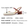 Sophitina äkta läder kvinnor sandaler täcker tå grunda mun handgjorda färg matchande skor dagliga lågklackna kvinnliga skor ao809 210513