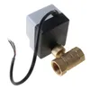 AC 220V DN15 DN20 DN25 2 Way 3 Wire Brass Motorized Ball Electric Actuato with Manual Switch 210727