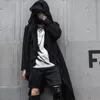 Men039s Trench Coats Nice Autumn Men Thin Irregular Design Hip Hop Punk Long Coat Hooded Casual Vintage Streetwear Jacket Cardi6786078