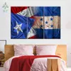 Schilderijen Puerto Rico en Honduras Vlag Multi Panel 3 Stuk Canvas Wall Art Home Decoratie Olieverfschilderij1633081