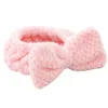 Belle Élastique Coral Fleece Hairband Facial Bandeaux En Peluche Grands Arcs Doux Tête Wrap Pour Douche Beauté Soins De La Peau Bandeau DE223
