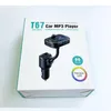 手ハンズフリーの車のキットT67 Bluetooth互換5.0 FMトランスミッターAUX MP3プレーヤーPD 18W Type-Cクイックチャージ+ 2 USB