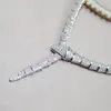Colliers de loisirs de mode dame femmes en laiton plaqué or 18 carats réglage complet en forme de diamant large chaîne colliers de dîner Skeleto3384078