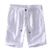 Summer Casual Shorts Męskie Doskonała Jakość Miękka Pościel Mężczyzna Bermuda Beach Plus Rozmiar Oddychający Mężczyzna Mężczyzna 210716