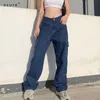 Damen Mom Jeans für Mädchen Mode Hosen Damen Thermohose Y2k Streetwear Elastic Baggy Jean Femme Kleidung XP1881W0D 210712