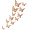 12Pcs/Lot 3D Hollow Butterfly Wall Sticker Decoration Butterflies Decals DIY Home Removable Mural Decoration Party Wedding Kids Room Window Decors JY0996