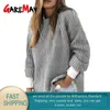 maglione grigio da donna invernale pullover lavorato a maglia sciolto spesso caldo s per donna autunno manica lunga casual donna 210428