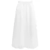 Vår sommar gotisk svart vit lång mesh kjol vintage england preppy stil hög gata elastisk midja grundläggande dragspel kjolar 210629