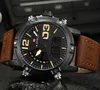 Top Luxury Brand Analog Led Watches Men Leather Quartz Clock Men's Army Military Sports Waterproof Wrist Watch Relogio Masculino 210517