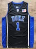 Schip van US Kyrie Irving #1 College Basketball Jersey Allemaal gestikte witte zwarte topkwaliteit