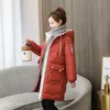 Doudounes femme manteau d'hiver femmes Parkas à capuche chaud coton rembourré grande taille XS-3XL 9907 220105