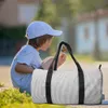 Sacs de voyage en seersucker pour enfants, lot de 25 pièces, entrepôt local des États-Unis, sac baril de voyage rayé pour tout-petits, sac de voyage de nuit, fourre-tout de voyage pour enfants Preppy DOMIL106-1494