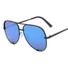 Gafas de sol de gran tamaño con degradado para mujer, gafas de sol clásicas de diseñador Vintage, gafas de Metal Retro Unisex, gafas grandes para exteriores, Anti-UV