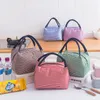 Borsa per il pranzo a righe Borse Bento Borsa termica isolata per alimenti Organizzatore per picnic Custodia per scuola per bambini