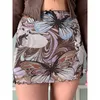 Skirts Women Mini Skirt Flower Bottoms Sexy Slim Fit Summer Bodycon For Casual Party Club