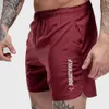 Män Gym Fitness Shorts Mens Sommar Snabbtorkad Casual Broderi Byxor Man Jogger Workout Beach Knee Längd