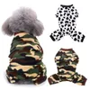 Dog Apparel Pet Snowman Black White Cow Point And Camouflage Pajamas Jumpsuits Rompers Soft Puppy Christmas Clothes Costumes