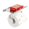 Piękny Praktyczny Różowy Złoty Wielofunkcyjny Uchwyt Papieru toaletowego Łazienka Ze Stali Nierdzewnej 210709