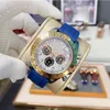 Top Luksusowy Golden Ro Watch Lex 0038 Cosmic Counting 116519 Montre de Luxe VJ kwarcowy zegarek 41 mm stal nierdzewna Prezydent Mens 3822770