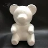 Grinaldas de flores decorativas 1 peça modelagem de poliestireno isopor espuma branca molde de urso de pelúcia para presentes de dia dos namorados Birthd290T