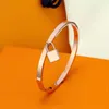 316L Titanium Classic Bracelets Bracelets for Fashion Lock Bracelet Bangle Bangle Rose Gold Sliver 3 Colors349g