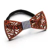 Bow Ties Cute Kids Boys Wood Tie Children Butterfly Type Floral Girl Wooden Hollow Casual TiesBow