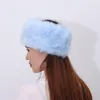 Beanie / Skull Caps Varm flicka Utomhus Snö Kvinnor Vinterhattar Faux Fur Headband Bomber Fluffy Russian