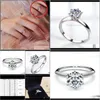 Solitaire Ring Jewelry Drop Delivery 2021 High Version 925 Sterling Sier Claw 1-3 Karat Promise Diamond Rings Bague Anillos Womens Marry Wedd