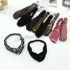 Mulheres Inverno Malha Headbands Torçed Cross Turbante Bandagem Bandanas Elastic Hairbands Moda Acessórios De Cabelo