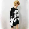 Cienkie anime Death Note Misa Amane Cosplay Topy Bluza Dziewczyna Harajuku Streetwear Koreański Oversize Pullover Bluza Kobiety Bluzy Y211118