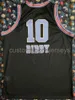 メンズ女性ユース＃10マイクビブビーブラックバスケットボールジャージー刺繍任意の名前番号を追加