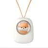 Söt Pet Hanging Neck Fan USB Laddning Portable Handheld Desktop Cartoon Lanyard Space Capsule Fan