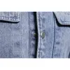 Aiopeson 100% bomull denimskjortor män casual solid färg tjock långärmad för våren hög kvalitet jeans man 210721