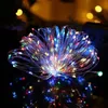 Solar String Fairy Lights 12m 100LED / 5M 50 LED Wodoodporna zewnętrzna Garland Słoneczne Lampy Power Boże Narodzenie na dekoracje ogrodowe