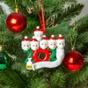 2020 Lovely Christmas Ornament Personalized Family 2 3 4 5 PVC Decorations Masked Snowman Christmas Tree Hanging Pendant VT1662