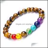 Chakra armband healing nce pärlor reiki buddha natursten gåvor yoga armband för kvinnor män mode smycken s pärlor, strängar dropp deli