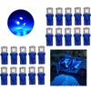 100 шт. Высококачественный T10 Blue Wedge 5SMD 5050 Светодиодные лампы W5W 2825 158 192 168 194 Чистого чтения автомобиля.