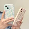 ins blue bow petals 꽃 사랑 격자 무늬 와인 빨간색 체리 전화 케이스 아이폰 13 12 11 Pro XS Max X XR 소프트 Shockproof 백 커버 소녀 선물