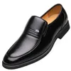 Подлинная кожаная обувь мужчина бизнес-оксфордс повседневная для мужчины для малыка для платья нежное роскошное дизайнерский дизайнер с большим размером US6-US11.5 Низкая цена
