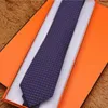Marki Męskie Krawat Formalna Dress Biznes 100% Jedwabne Krawaty Wedding Fashion Print Tie Pudełko