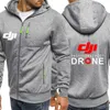 Мужские толстовки толстовки 2021 DJI Professional Pilot Drone Men Fall Jackets Hoodie Coots Support Scipper Print Cousssit Harajuku мода T