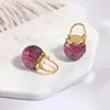 VANSSEY Luxury Fashion Jewelry Purple Austrian Crystal Ball Heart Drop Earrings Wedding Party Accessories for Women 2201194346427