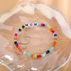 Boho Happy Faith Chic Amizade Pulseira Para Meninas Mulheres Verão Praia Jóias Coloridas Contas De Sementes Charm Letter Bracelets