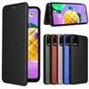 Étuis à rabat en Fiber de carbone pour Asus Zenfone 8, support de livre magnétique, portefeuille de cartes, protection en cuir, ZS590KS ZS672KS